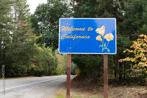 Welcome to California State Highway Entrance Sign photo