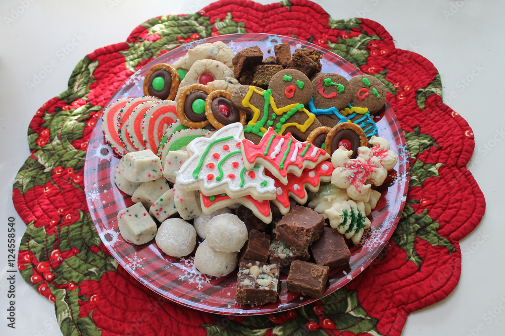 Plate of Christmas Cookies