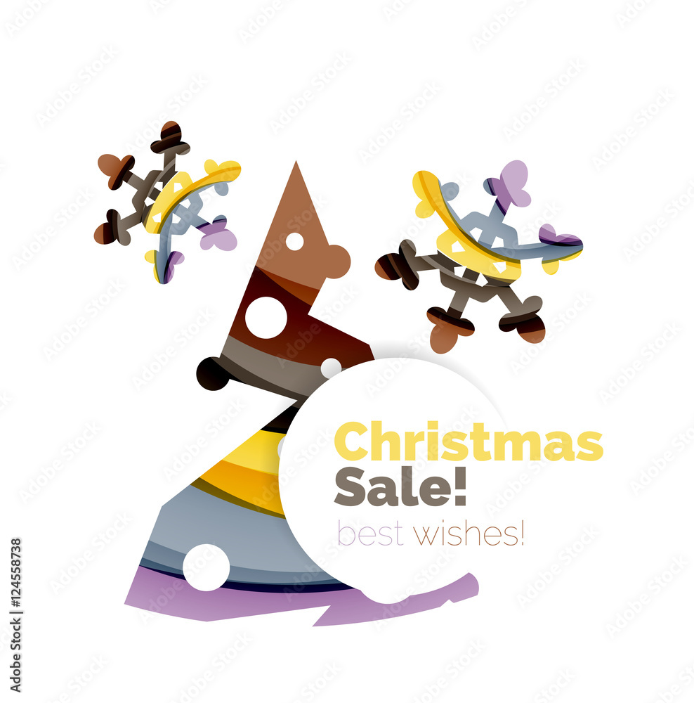 Geometric Christmas sale or promotion ad banner Geometric Christmas sale or promotion ad banner