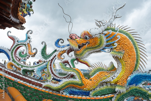 Wallpaper Mural Dragon statue at Guandu Temple in Taipei, Taiwan Torontodigital.ca