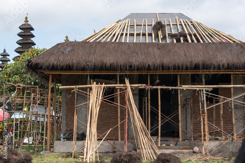 Construction of a pagoda photo