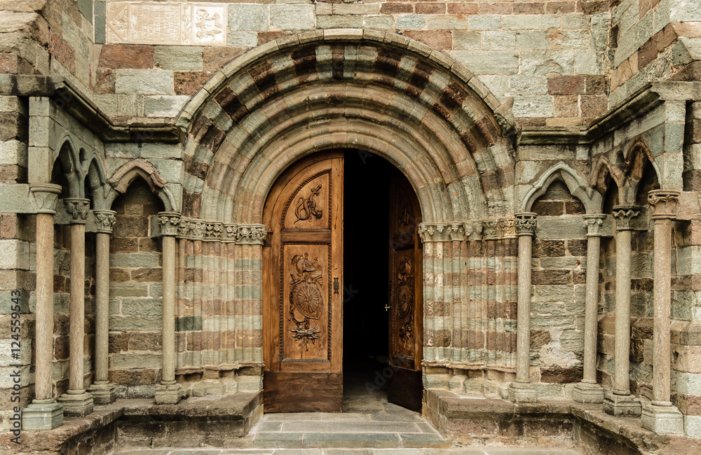 medieval door landscape
