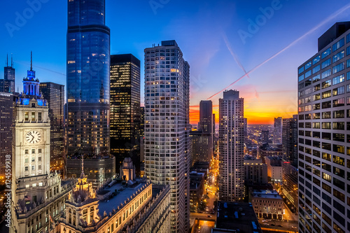 Chicago city sunset © Rick