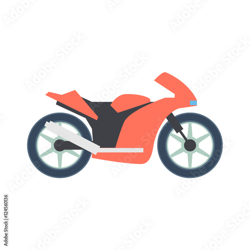 Transport flat Bike icon isolated on white. Vector