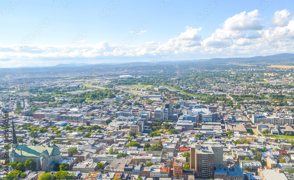 Panoramic view of the Quebec City Skyline, Canada