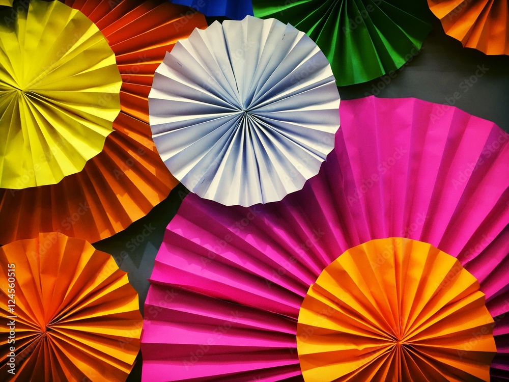 Colorful Paper craft fan