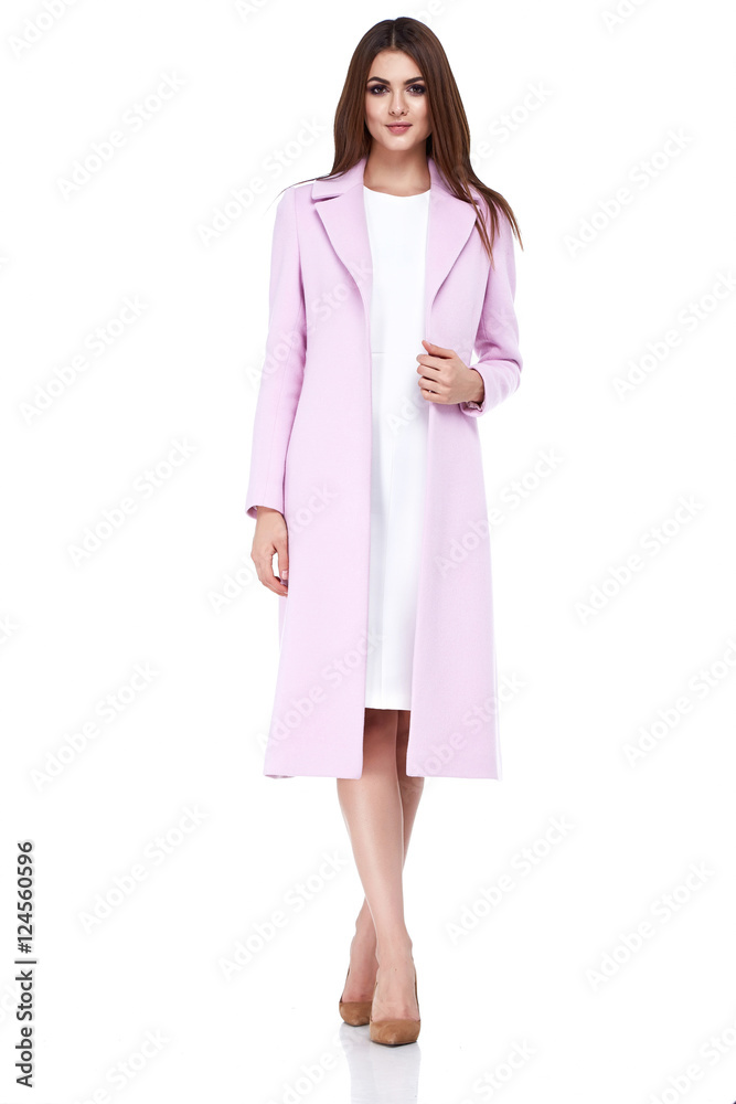 Beautiful sexy woman lady wear casual style outerwear wool Beautiful sexy woman lady wear casual style outerwear wool