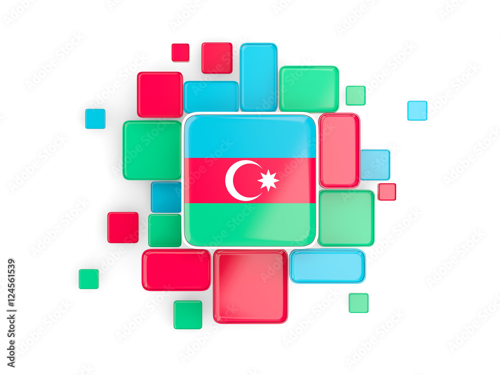 Flag of azerbaijan, mosaic background Flag of azerbaijan, mosaic background
