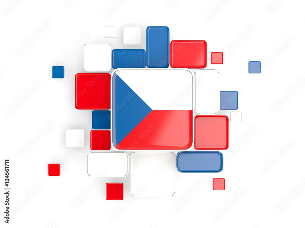 Flag of czech republic, mosaic background Flag of czech republic, mosaic background