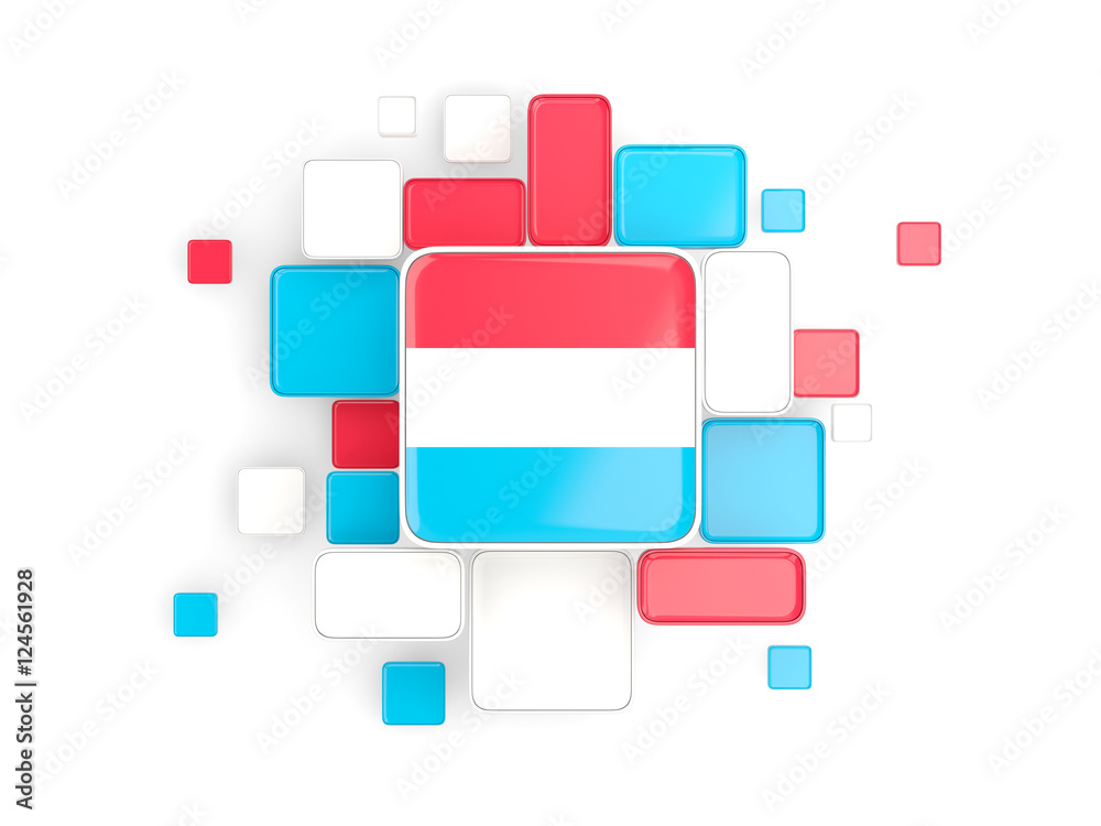 Flag of luxembourg, mosaic background Flag of luxembourg, mosaic background
