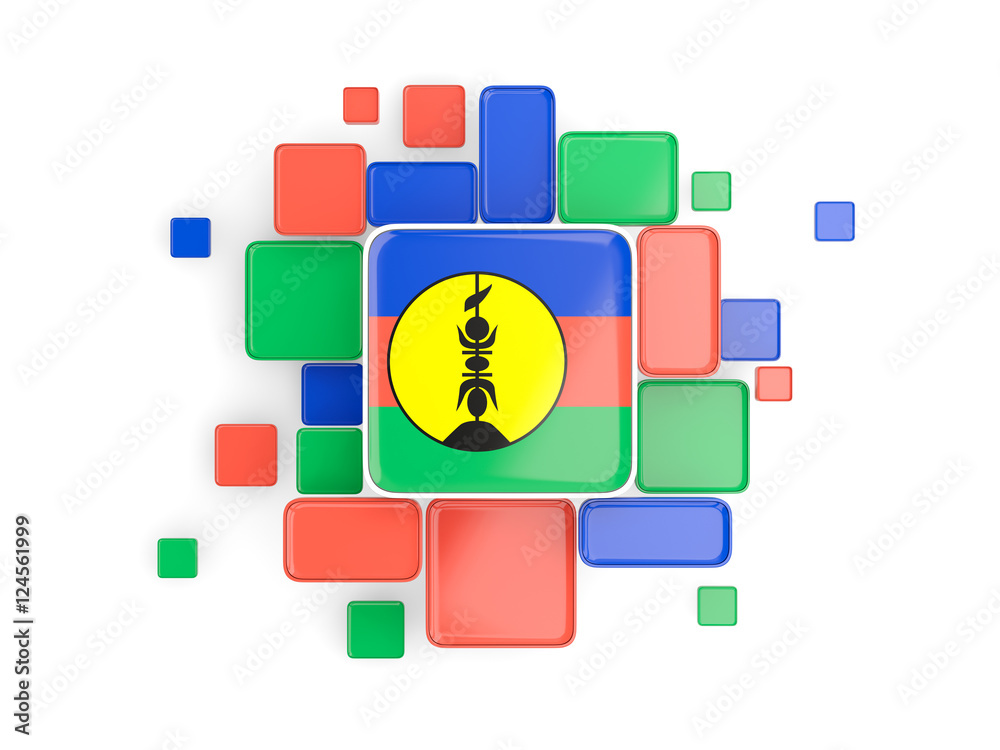 Flag of new caledonia, mosaic background Flag of new caledonia, mosaic background