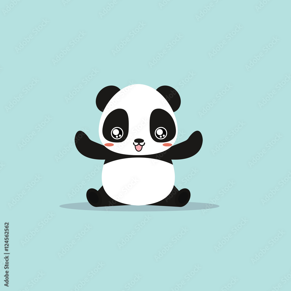 Naklejka premium streszczenie śliczna panda