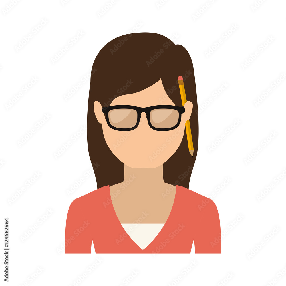 half body woman smiling with jacket vector illustration half body woman smiling with jacket vector illustration