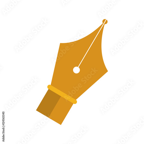 golden tip pen to write vector illustration