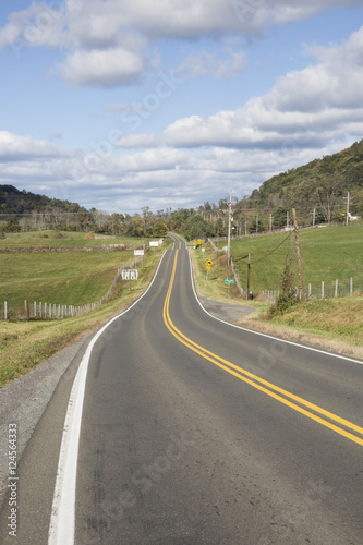 Road in the countryside in Virginia