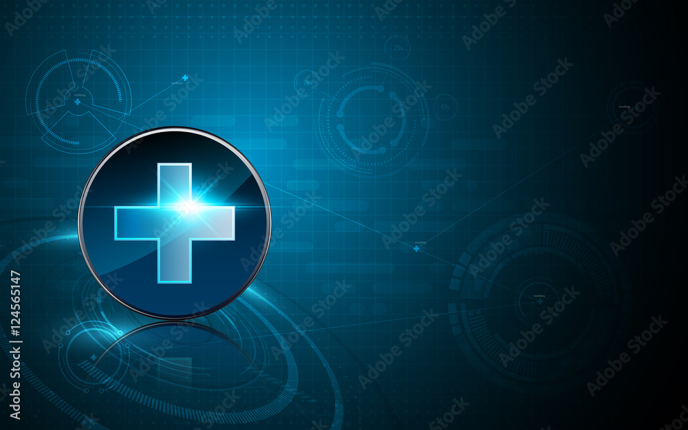 abstract health care icon on tech pattern innovation concept background abstract health care icon on tech pattern innovation concept background