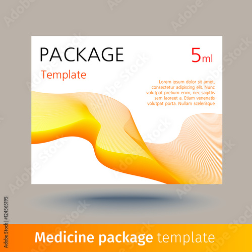 Medicine package template.