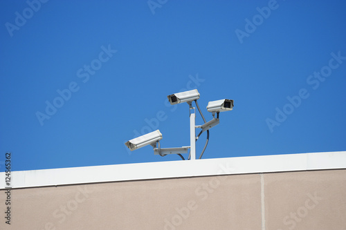 security camera on the roof