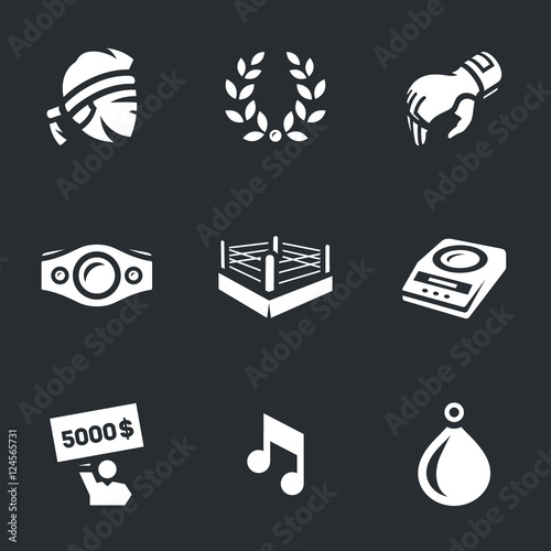 Vector Set of Muay Thai boxing.