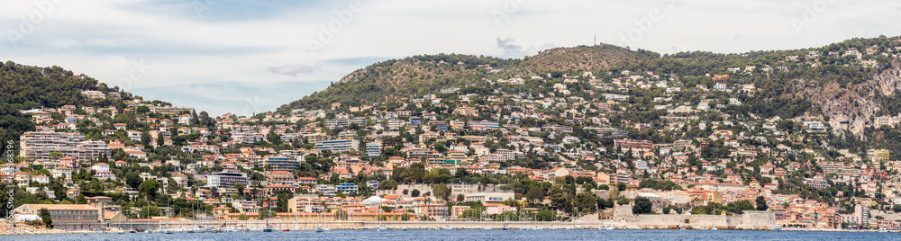 Views of the coastal city of Villefranche in southern France 