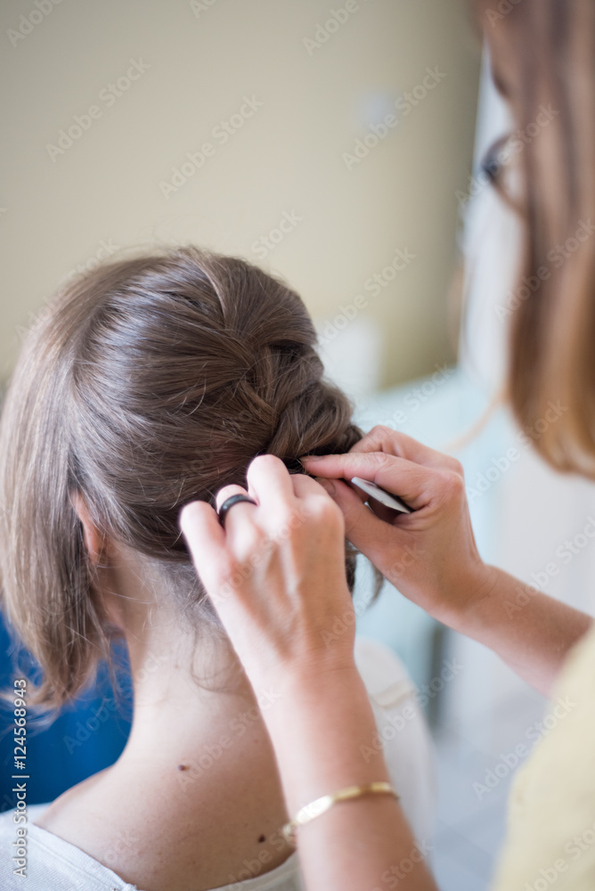 Fototapeta premium Les mariés, préparation de la mariés