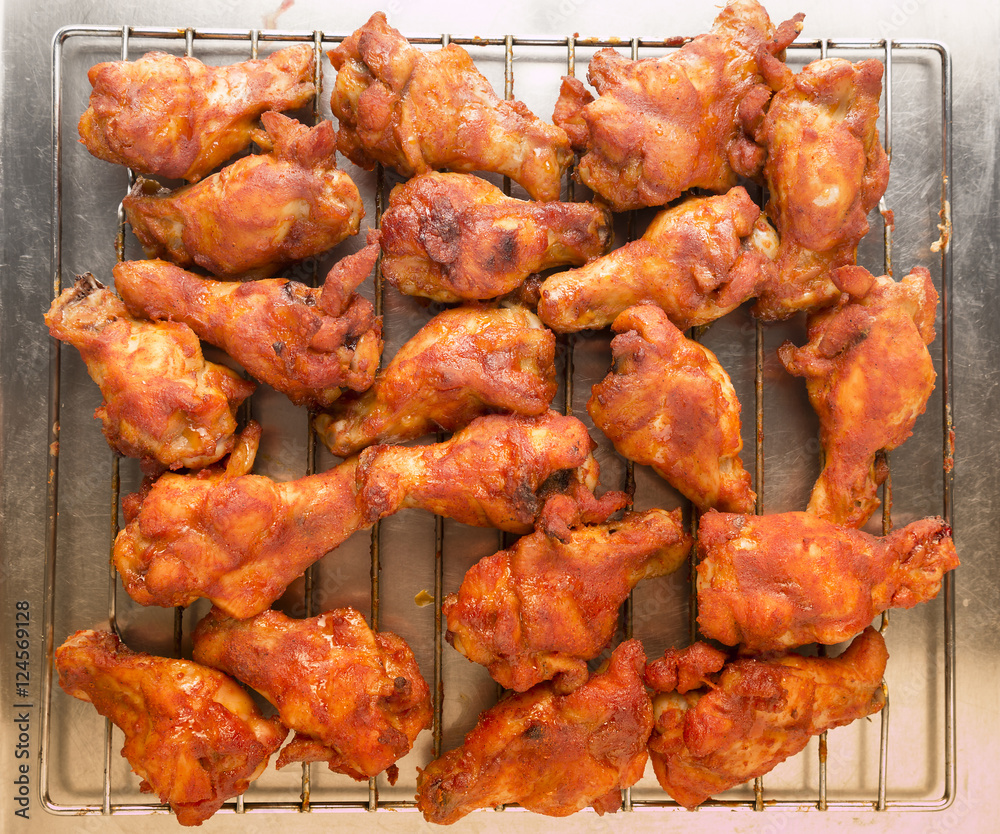 Roasted chicken wings with spicy sauce Roasted chicken wings with spicy sauce