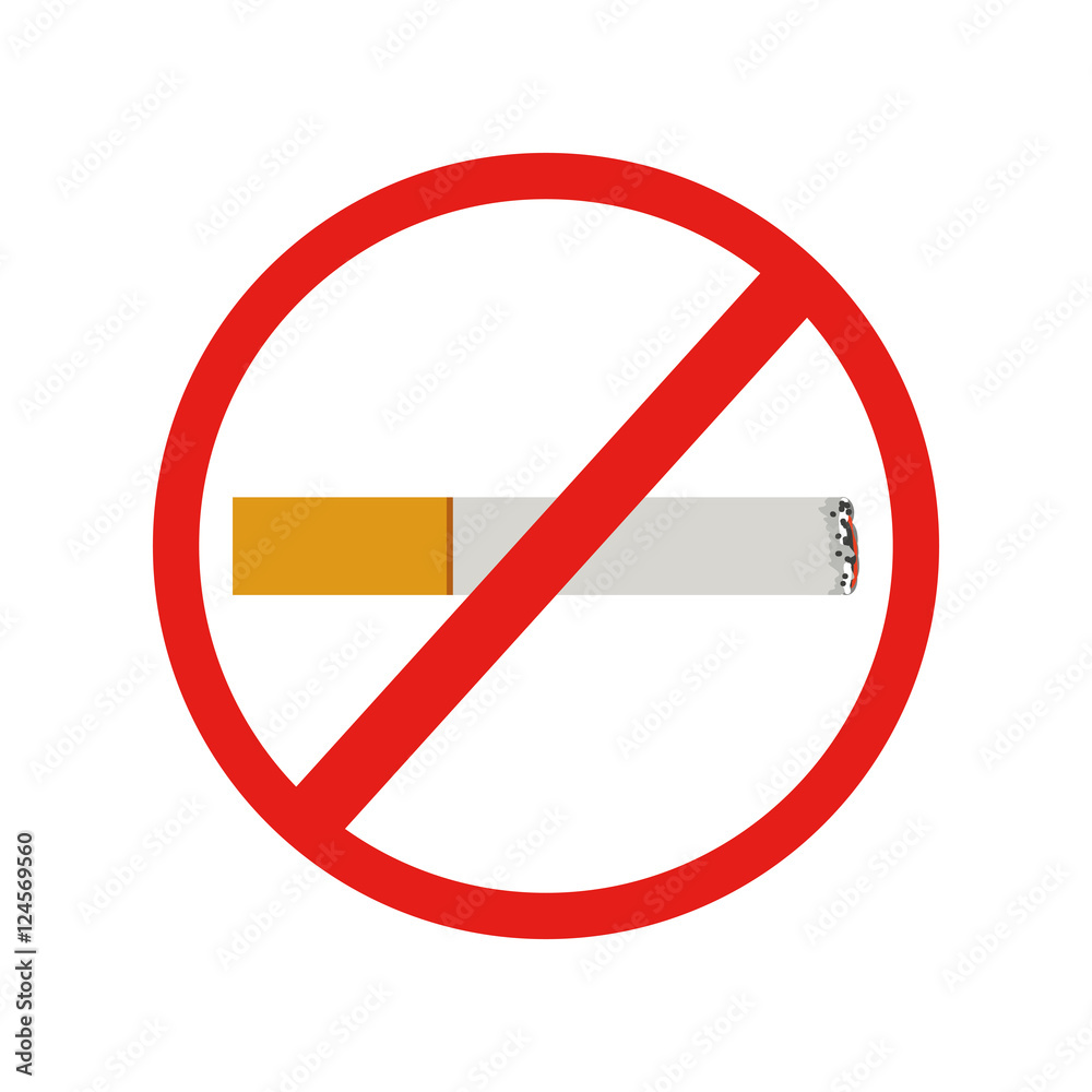 icon with sign prohibited smoking vector illustration icon with sign prohibited smoking vector illustration