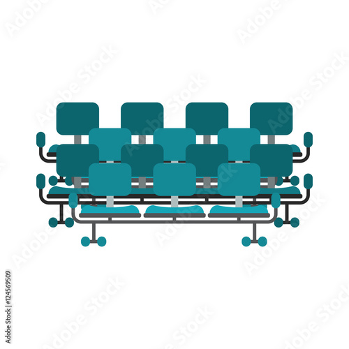 waiting chair in small room vector illustration