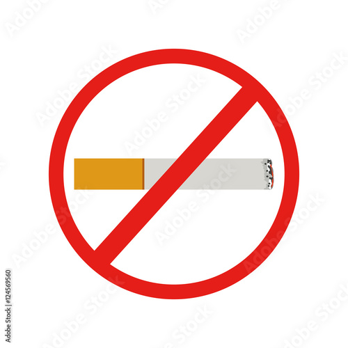 icon with sign prohibited smoking vector illustration