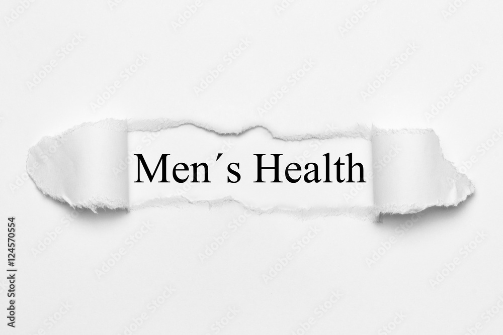 Men´s Health on white torn paper Men´s Health on white torn paper