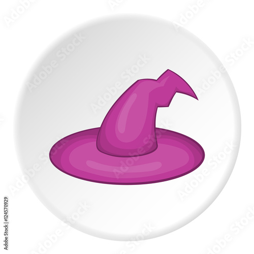 Magic hat icon. Cartoon illustration of magic hat vector icon for web