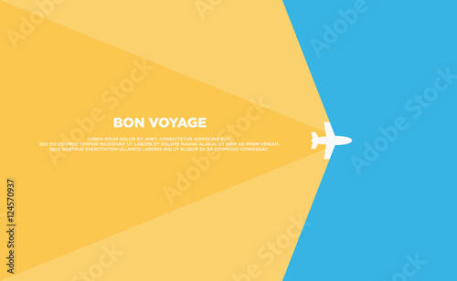 Travel background template poster flat design