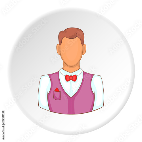 Croupier icon. Flat illustration of croupier vector icon for web