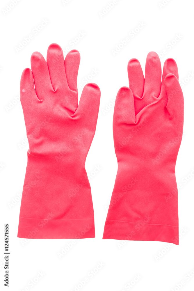 Rubber glove isolated on white Rubber glove isolated on white