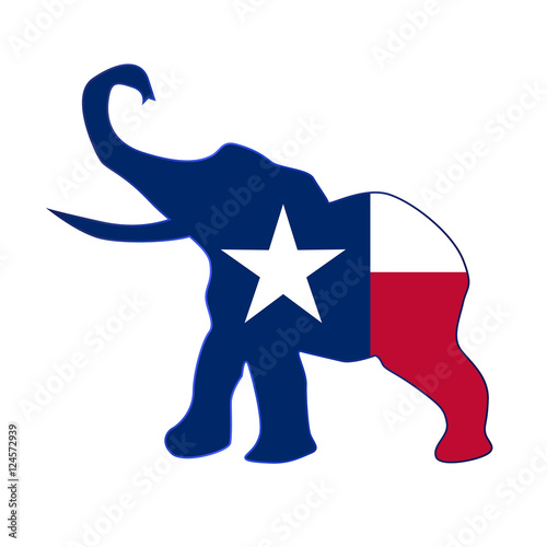 Texas Republican Elephant Flag