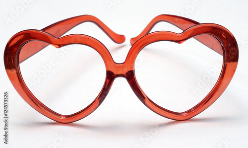 Cuadro en lienzo Heart shaped plastic glass