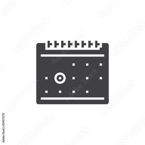 Calendar icon vector, event solid logo illustration, pictogram isolated on white