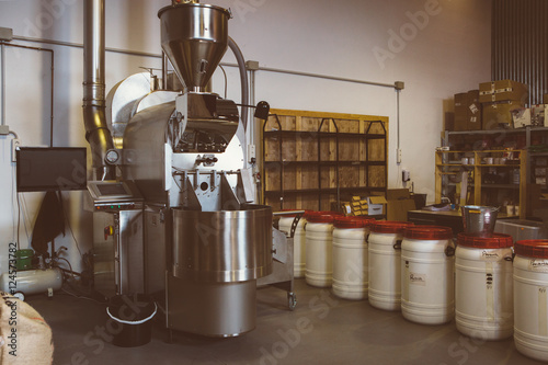 Interior of coffee roasting factory