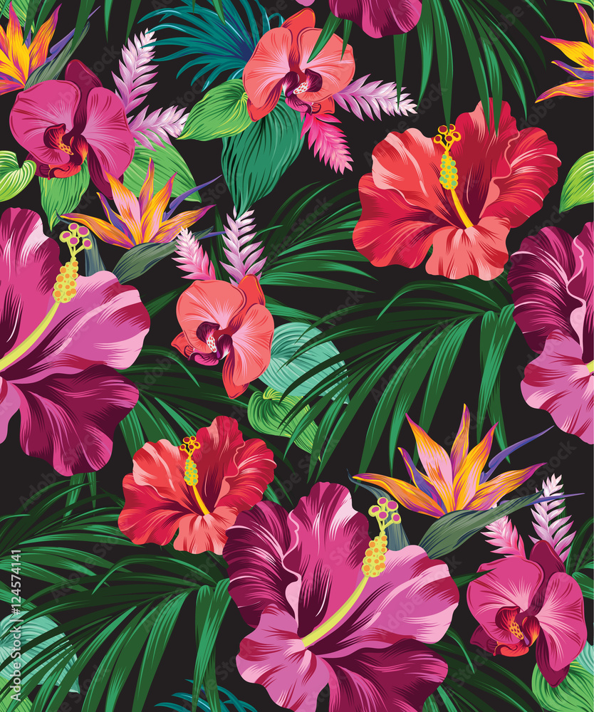 hibiscus vector pattern hibiscus vector pattern