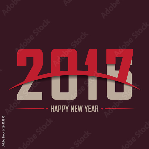 Happy New Year 2017 text design in a vector image.