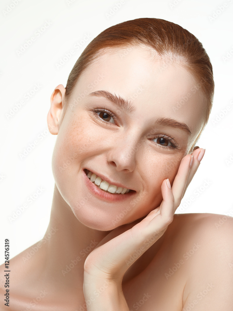 Emotional beauty portraits red-haired girl. Emotional beauty portraits red-haired girl.