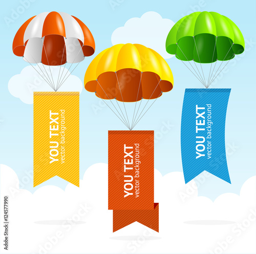 Parachute Banners. Vector