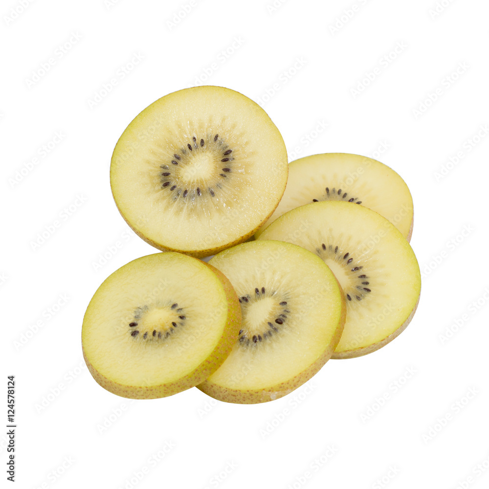Gold kiwi fruit isolated on a white background Gold kiwi fruit isolated on a white background