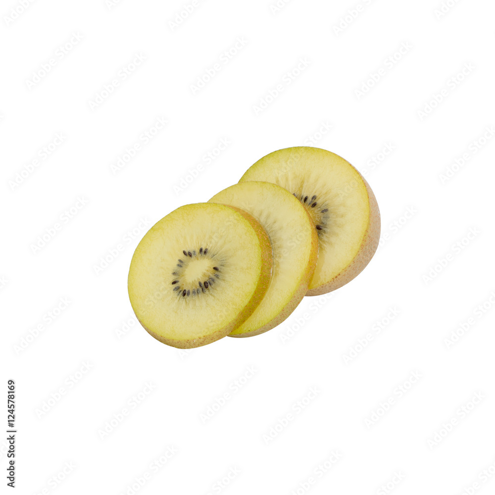 Gold kiwi fruit isolated on a white background Gold kiwi fruit isolated on a white background