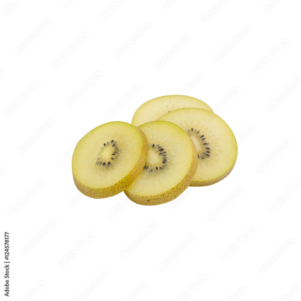 Gold kiwi fruit isolated on a white background Gold kiwi fruit isolated on a white background