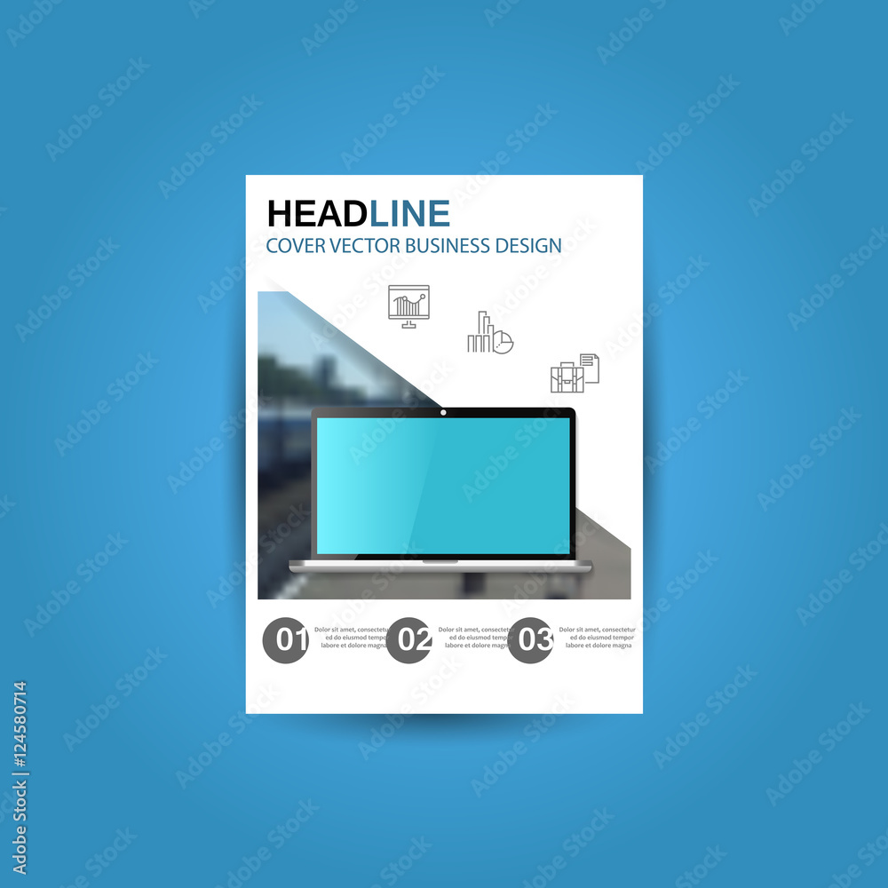 business brochure flyer design template, a4 vector