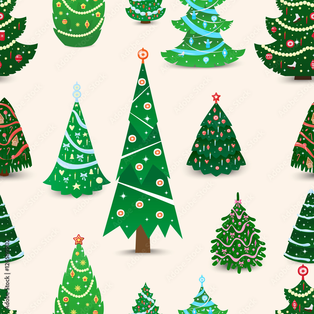 Christmas tree vector pattern Christmas tree vector pattern