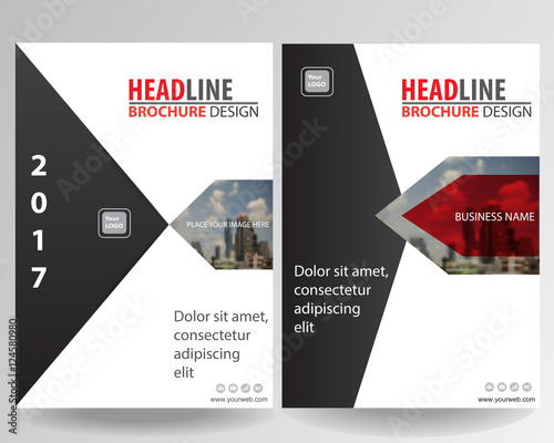 Red Modern elegance annual report brochure flyer design template vector, Leaflet cover presentation abstract flat background,modern poster magazine,modern business background design layout in A4 size