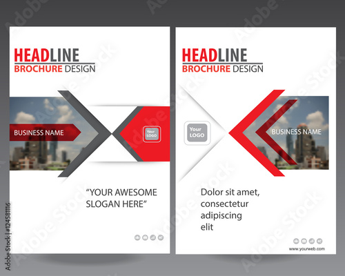 Red Modern elegance annual report brochure flyer design template vector, Leaflet cover presentation abstract flat background,modern poster magazine,modern business background design layout in A4 size