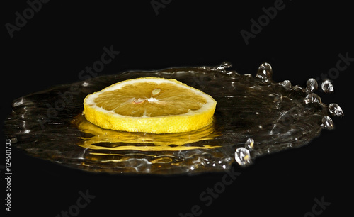 Lemon on the water surface